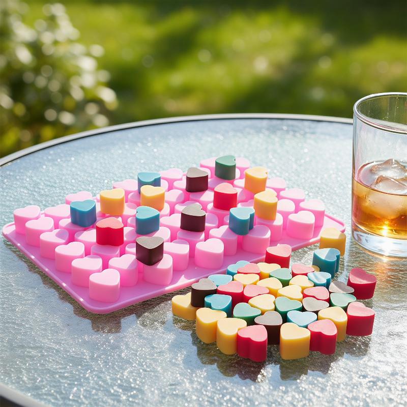 Soap Making Material - 55 Grids Heart Silicone Cake Mold