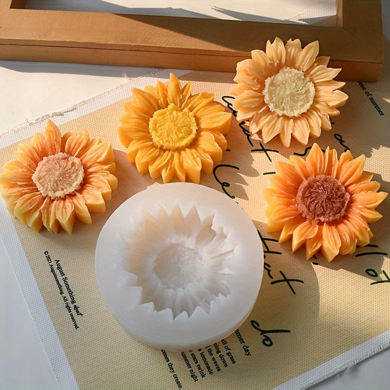 Soap Making Material - Vibrant 3D Sunflower Silicone Mold for