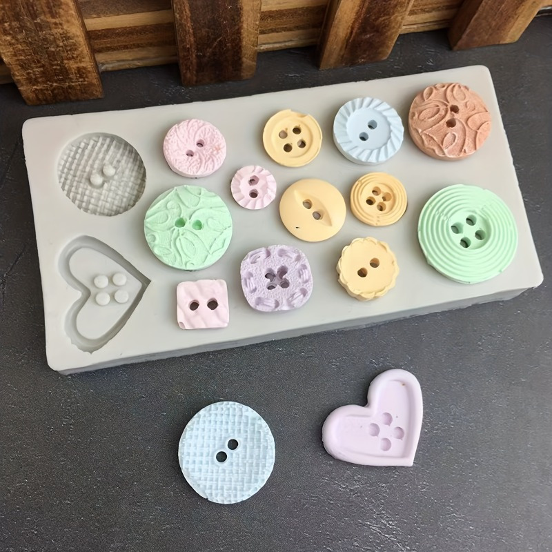 Melt Pour Soap Base - Buttons Shape Silicone Mold Silicone Mold