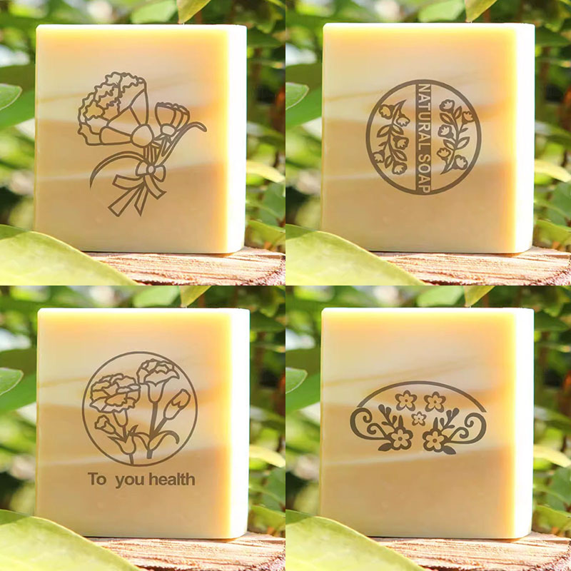 Soap Stamp Custom - Flower Handmade Clear Stamp, Natural Soap