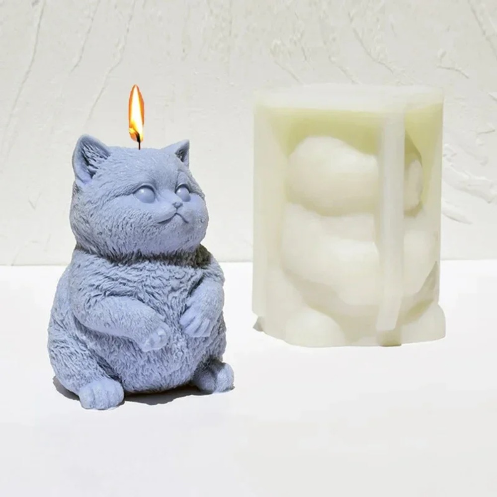 Soap Making Animal Fat - 3D Fat Cat Aromatherapy Candle Silicone