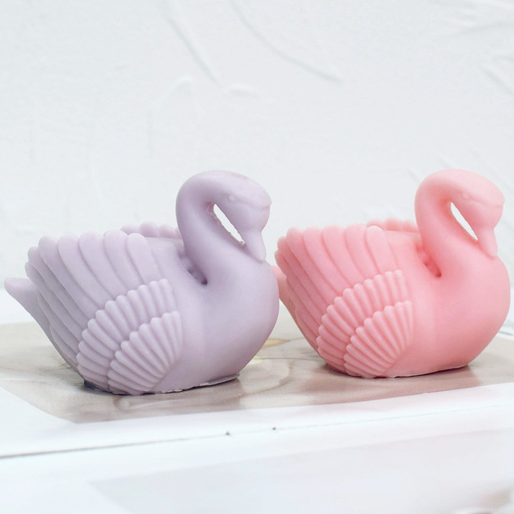 Soap Making Items - White Swan Silicone Candle Mould Cygnus