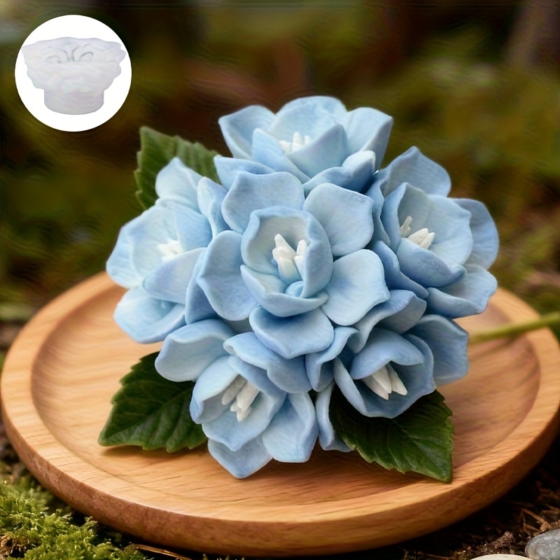 Soap Making Material - 1 Hydrangea Candle Silicone Mold，Suitable for