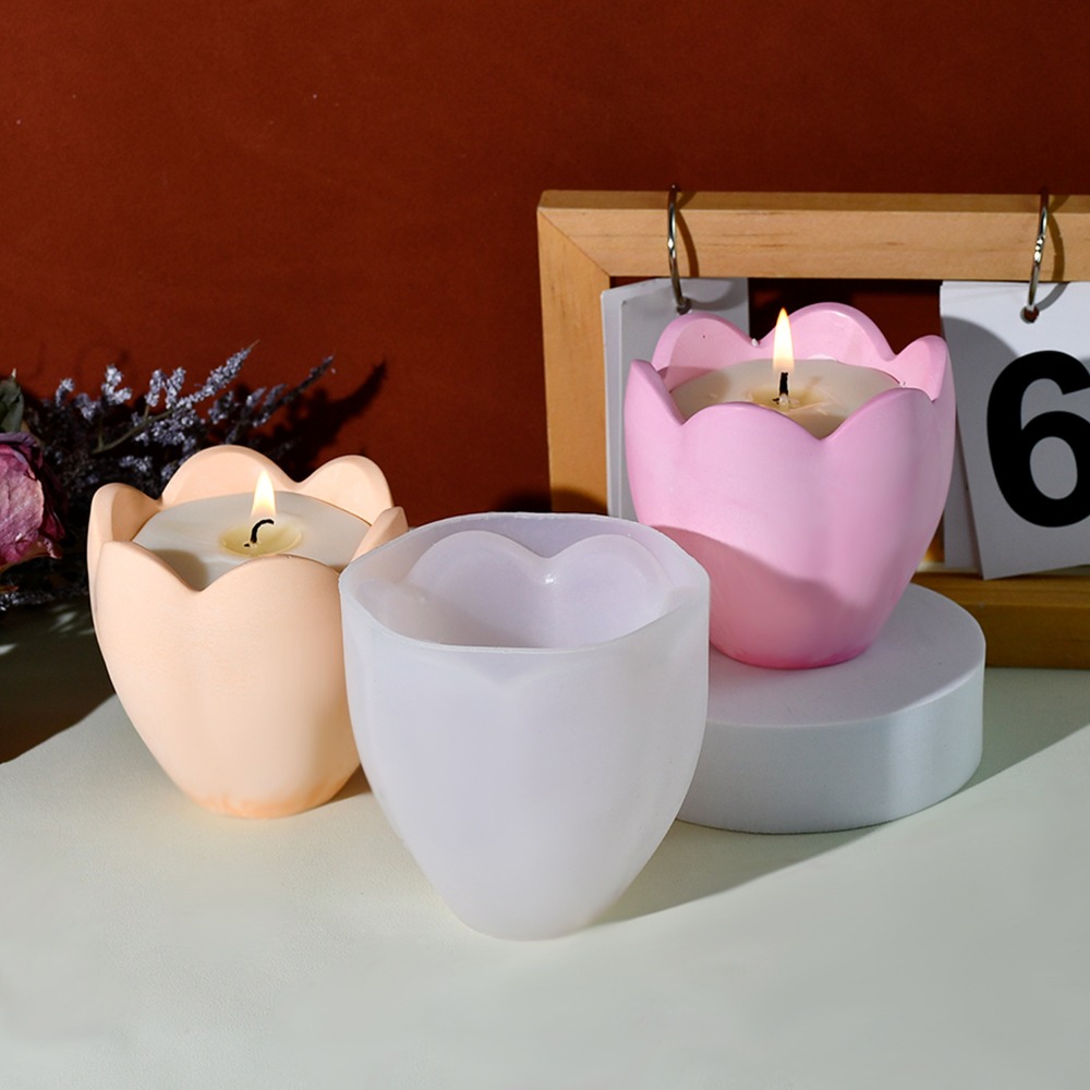 Tulip Candle Holder Silicone M - Soap Making Items 评论和价格