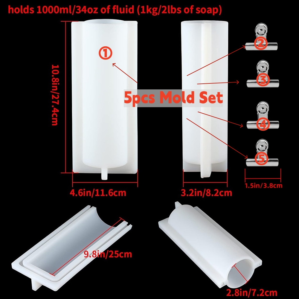 Big Cylinder Tube Soap Mold wi - Melt Pour Soap Base 评论和价格