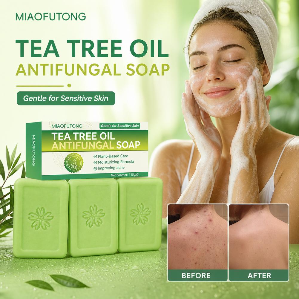 3pcs Tea Tree Oil Soap Bar Nat - Soap Making Oils 评论和价格