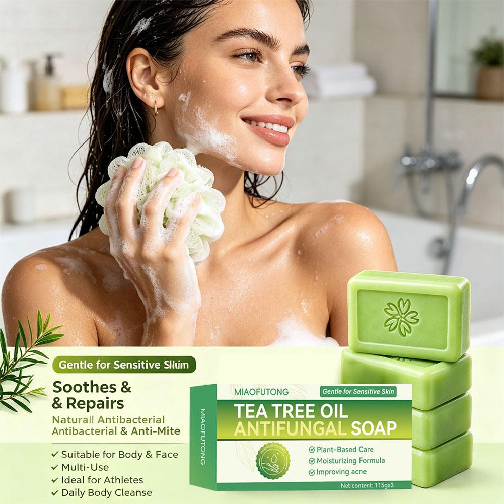 3pcs Tea Tree Oil Soap Bar Nat - Soap Making Oils 评论和价格