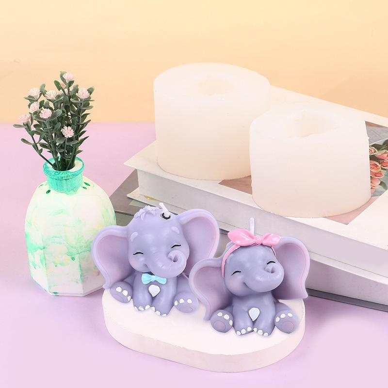 Cute 3D Elephant Silicone Cand - Soap Making Material 评论和价格