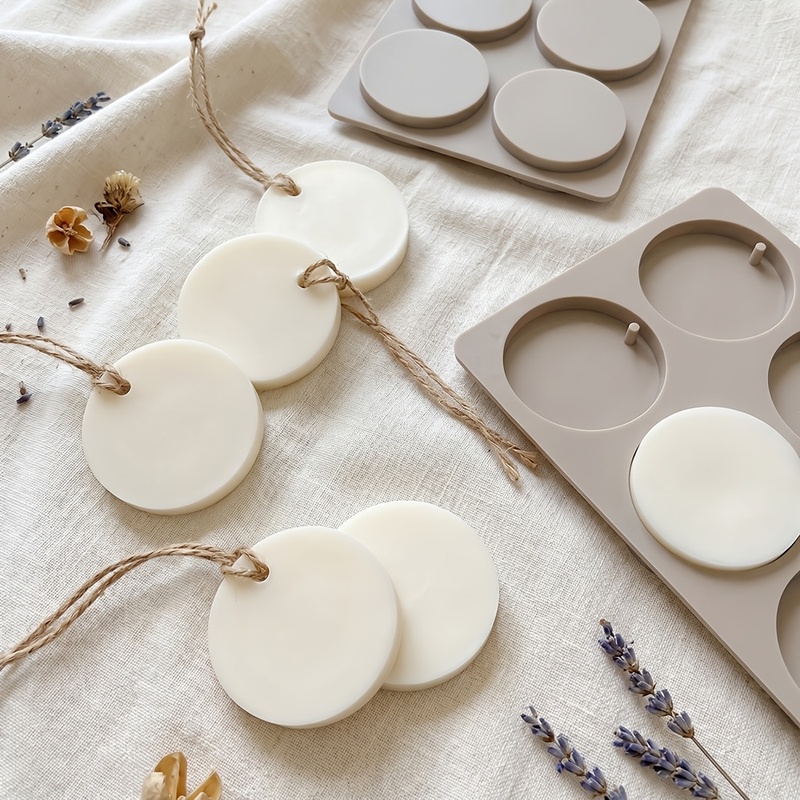 6-Cavity Round Tag Silicone Mo - Soap Making Material 评论和价格