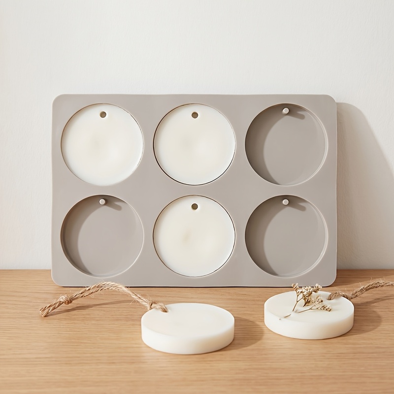 6-Cavity Round Tag Silicone Mo - Soap Making Material 评论和价格