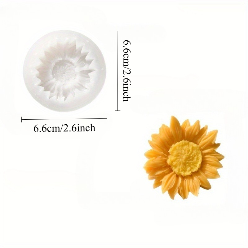Vibrant 3D Sunflower Silicone  - Soap Making Material 评论和价格