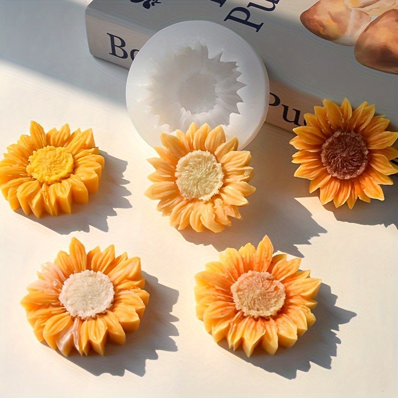 Vibrant 3D Sunflower Silicone  - Soap Making Material 评论和价格