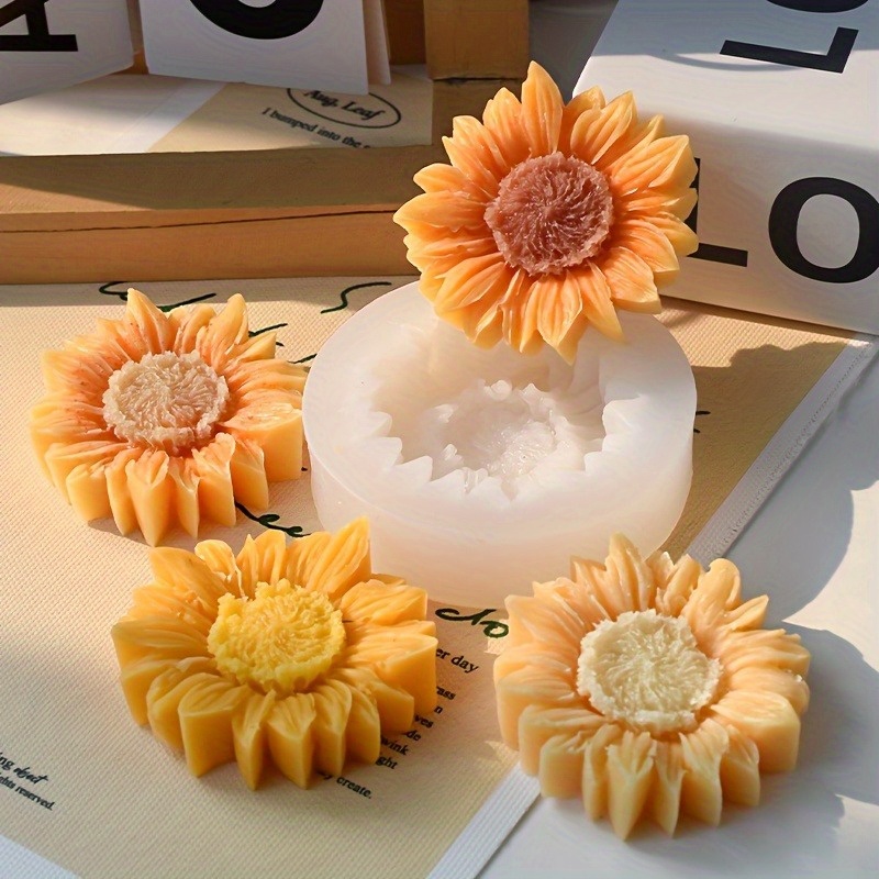 Vibrant 3D Sunflower Silicone  - Soap Making Material 评论和价格