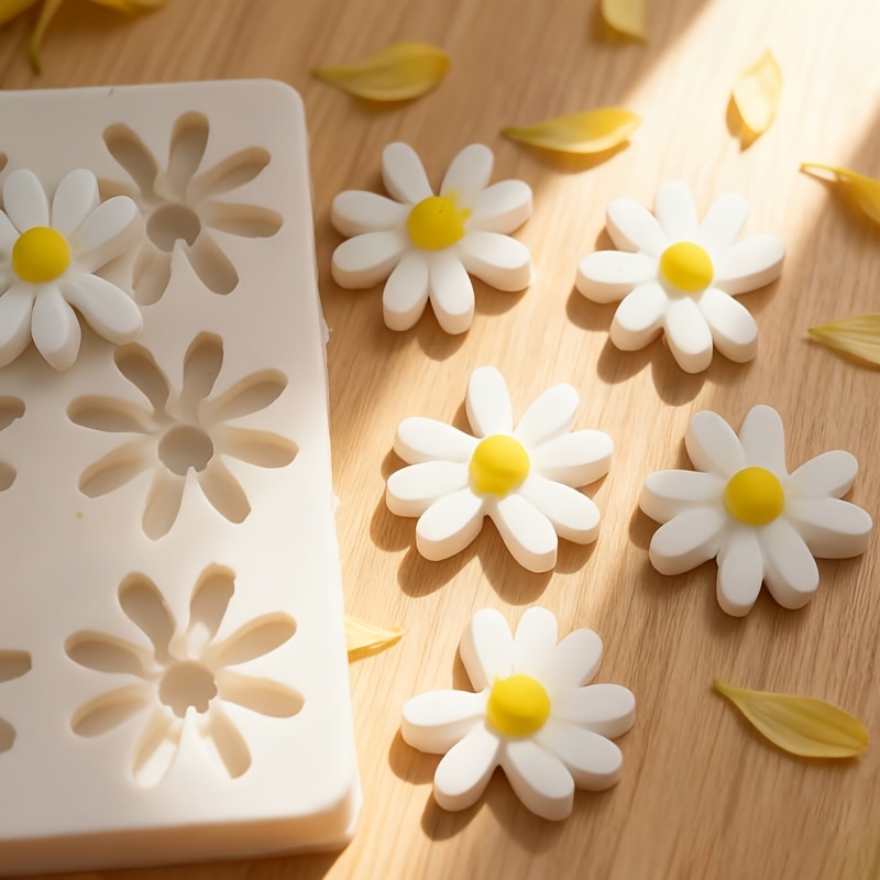1pc 3D Daisy Sunflower Silicon - Soap Making Material 评论和价格