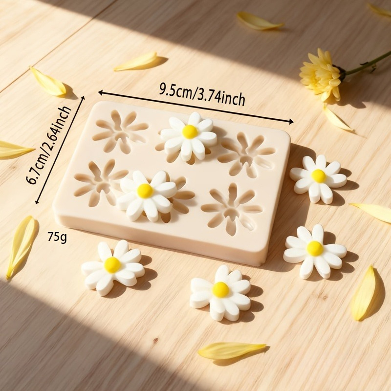 1pc 3D Daisy Sunflower Silicon - Soap Making Material 评论和价格