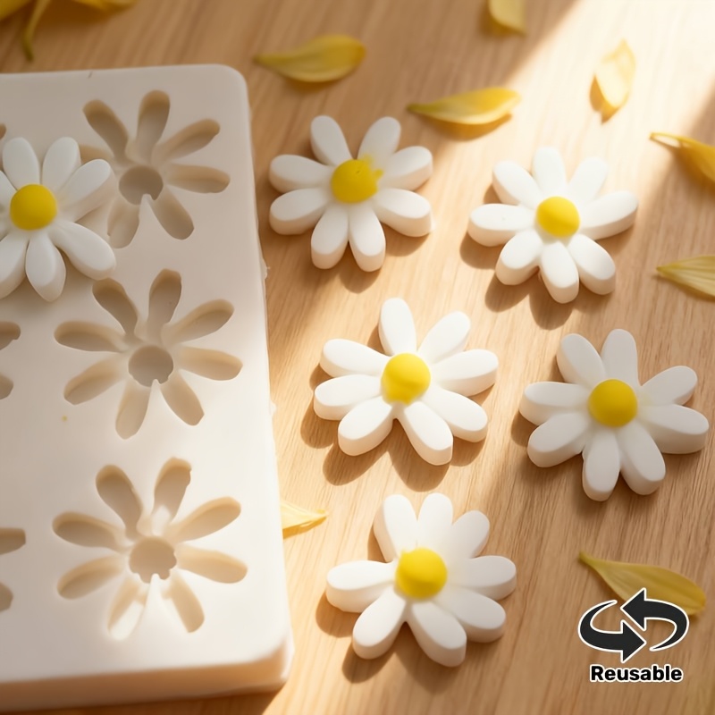 1pc 3D Daisy Sunflower Silicon - Soap Making Material 评论和价格