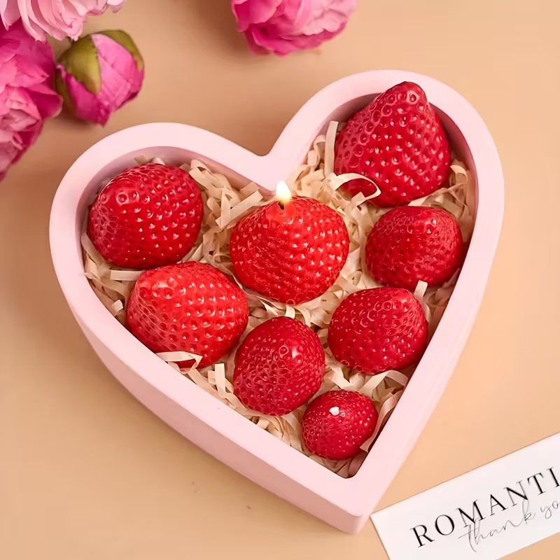 Strawberry Silicone Candle Mol - Soap Making Material 评论和价格