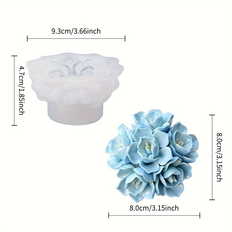 1 Hydrangea Candle Silicone Mo - Soap Making Material 评论和价格