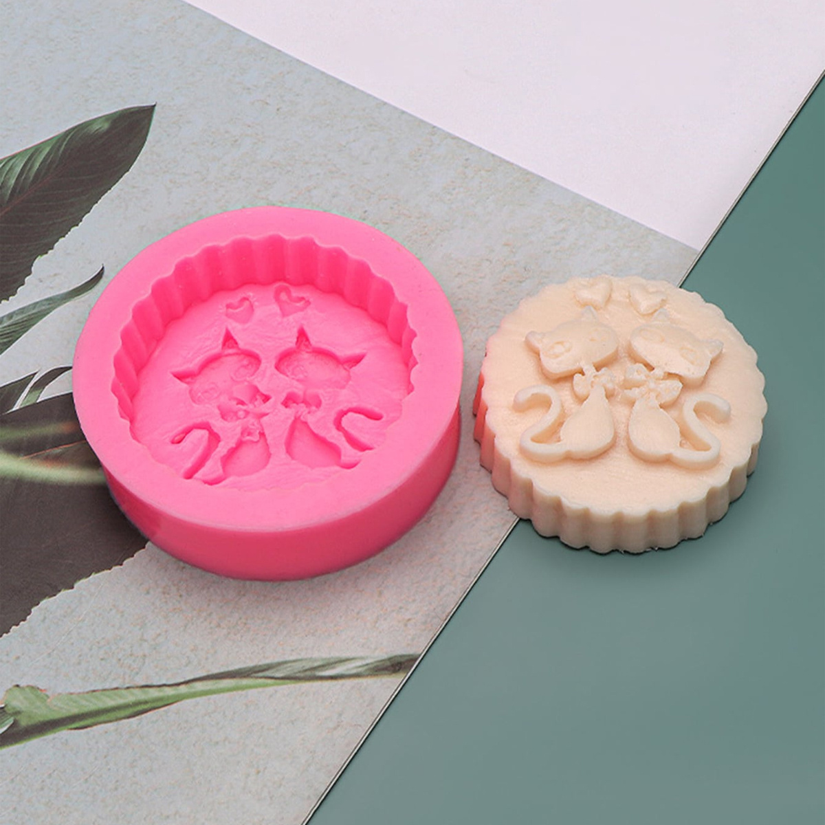 1-Piece Silicone Cat Soap Mold - Melt Pour Soap Base 评论和价格