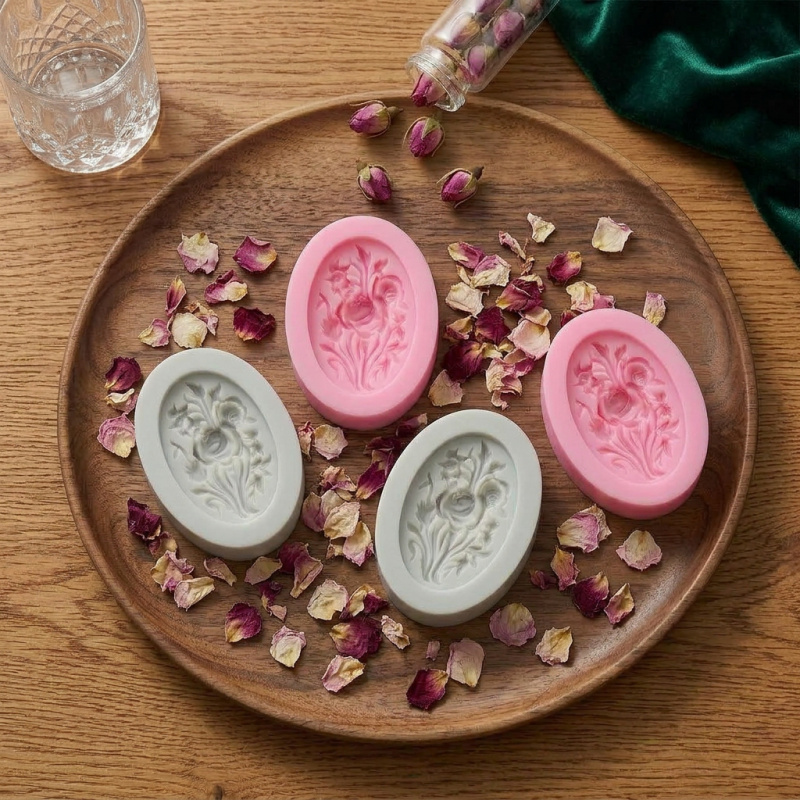 4 Silicone mold with flower sh - Soap Making Material 评论和价格