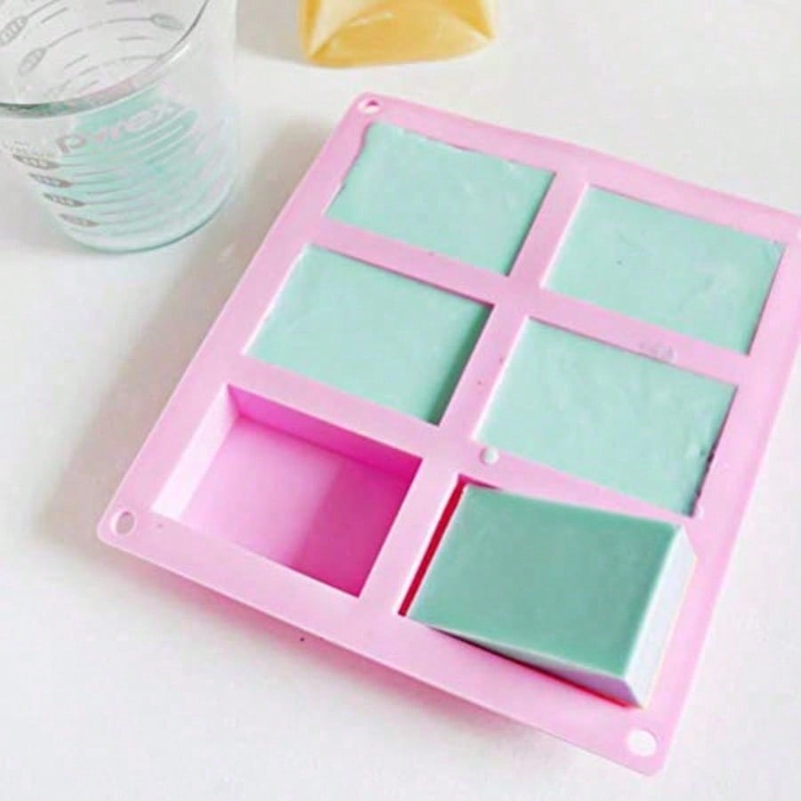 1-2 Pack 6‑Cavity DIY Silicone - Soap Making Bar 评论和价格