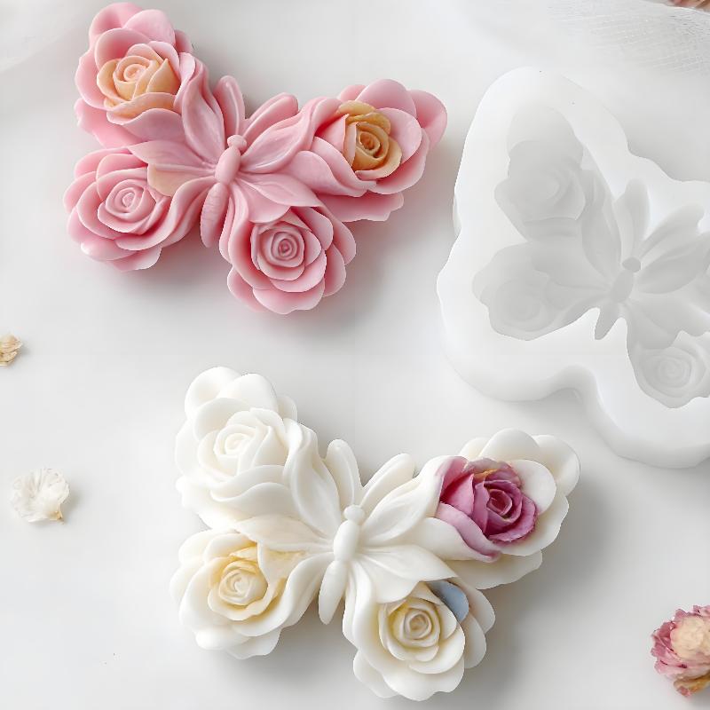 DIY Rose Butterfly Form Silico - Soap Making Material 评论和价格